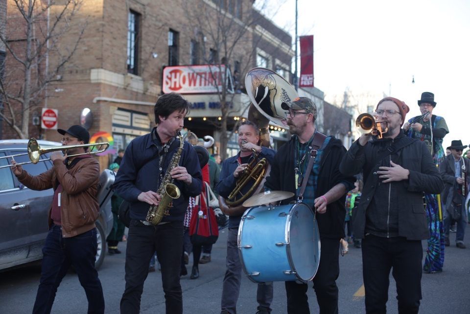 Festgoers celebrate during March March